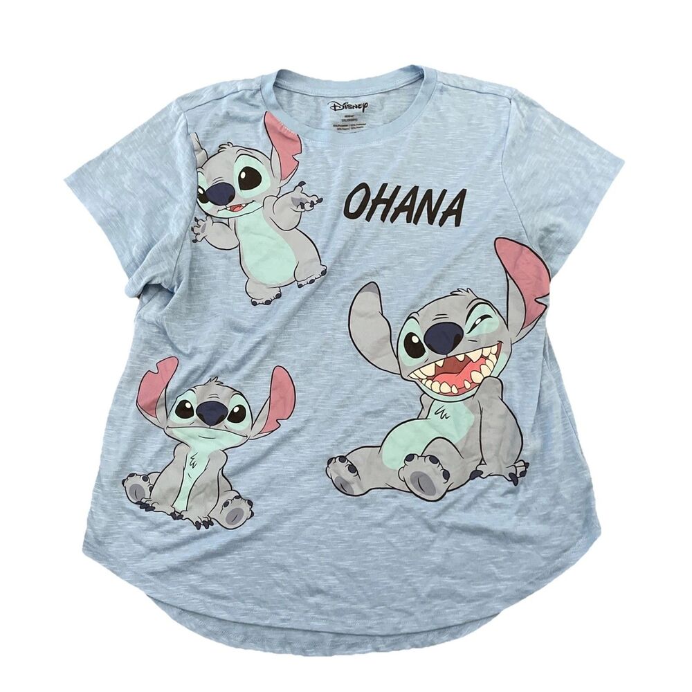 Disney Stitch Shirt Top Size 3xl color Blue OHANA - Picture 1 of 6